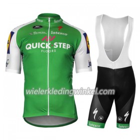 Set Fietsshirt + Korte Koersbroek 2017 Quick-Step Floors Dames N002